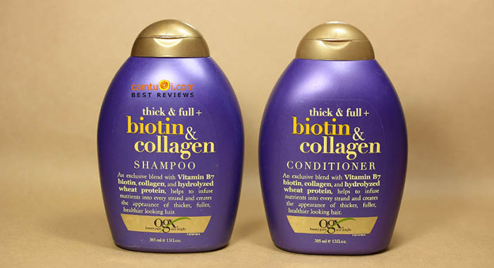 Bộ Dầu Gội Xả Chăm Sóc Tóc Biotin Collagen Organix Thick And Full Dầu Gội Dầu Xả-1